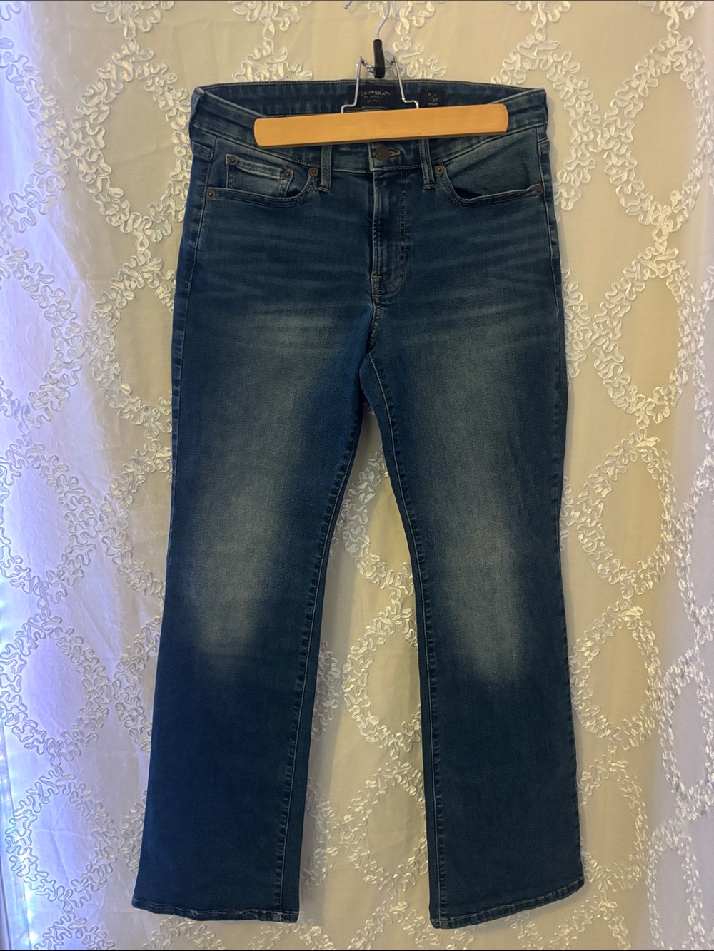 Lucky Brand Women's Straight Leg Jeans in Dark Blue Wash